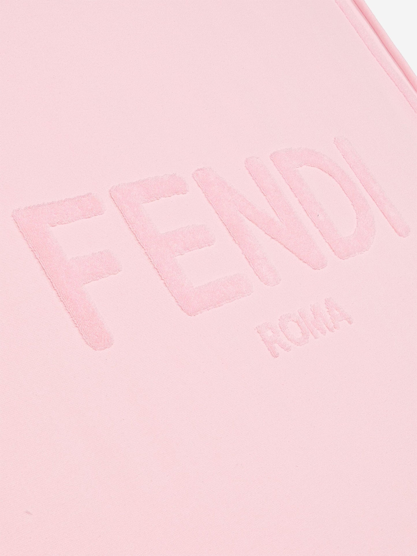 Fendi Kids Roma Terry 沙滩巾（粉色）