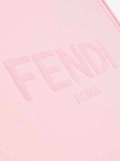 Fendi Kids Roma Terry 沙滩巾（粉色）