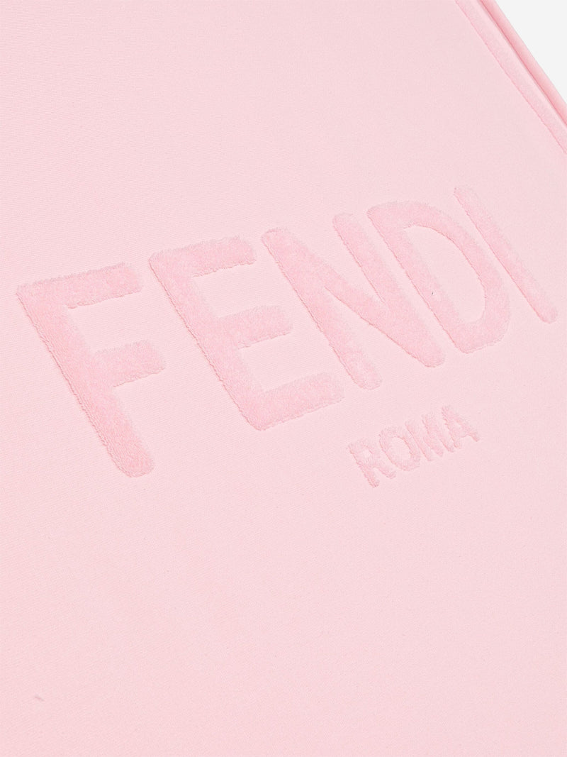 Fendi Kids Roma Terry 沙滩巾（粉色）