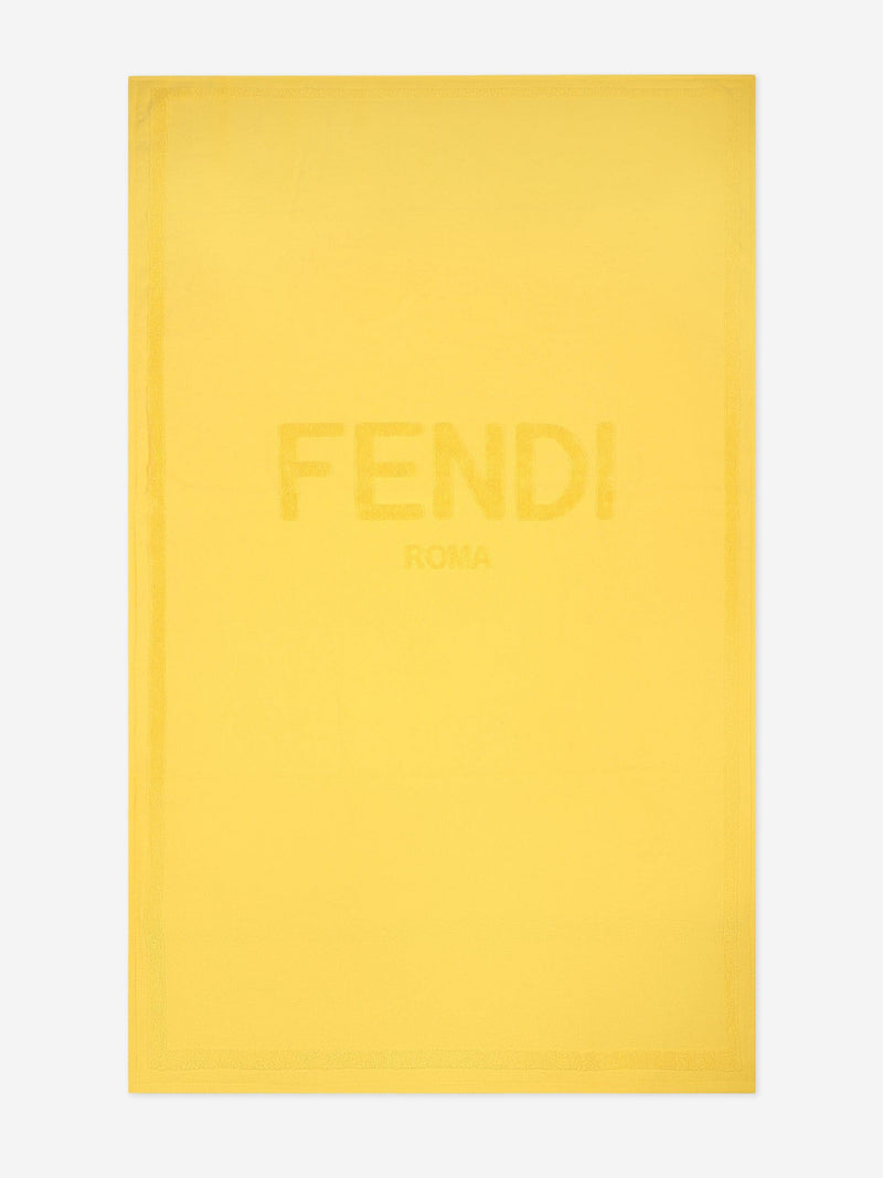 Fendi Kids Roma Terry 沙滩巾（黄色）