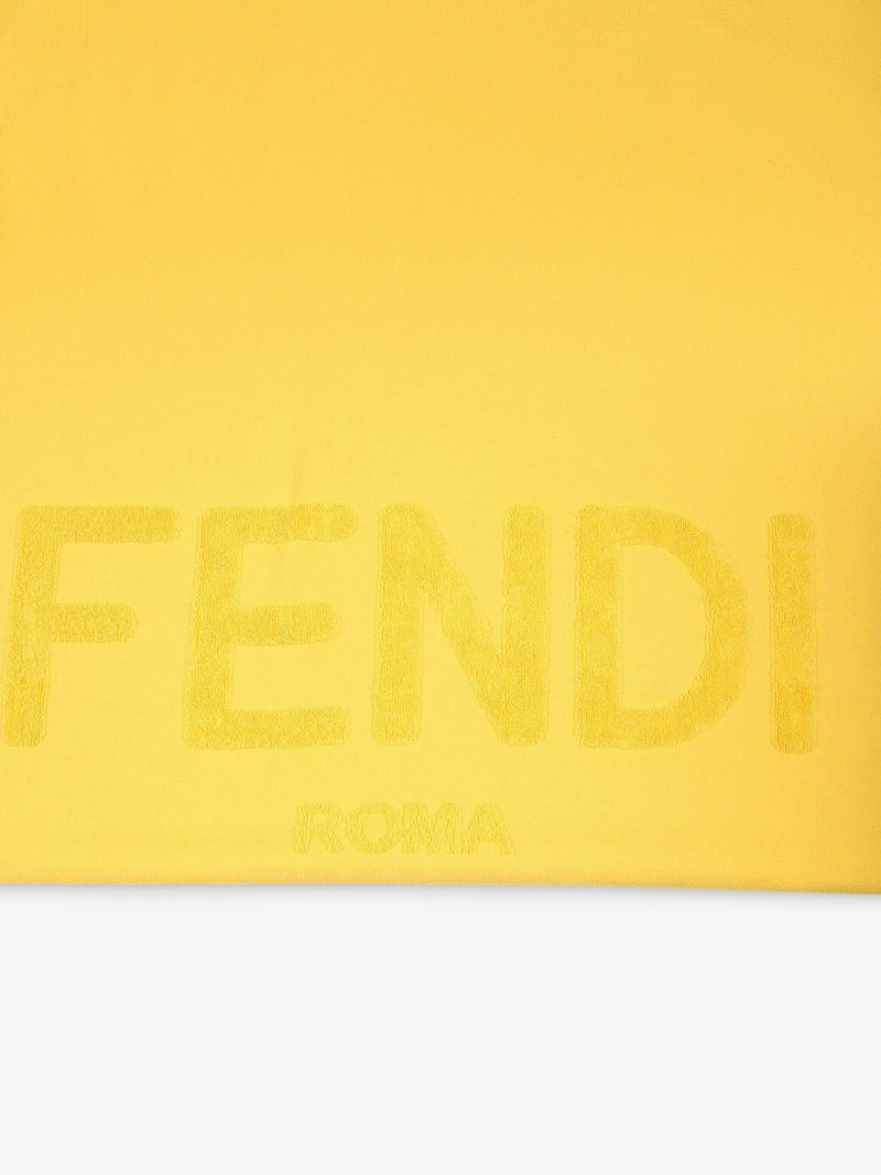 Fendi Kids Roma Terry 沙滩巾（黄色）