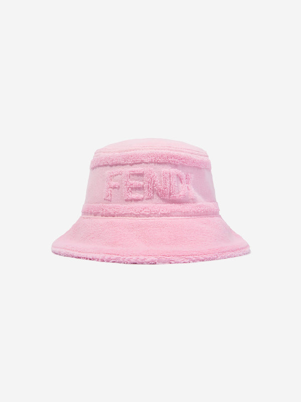 Fendi 女童粉色徽标渔夫帽