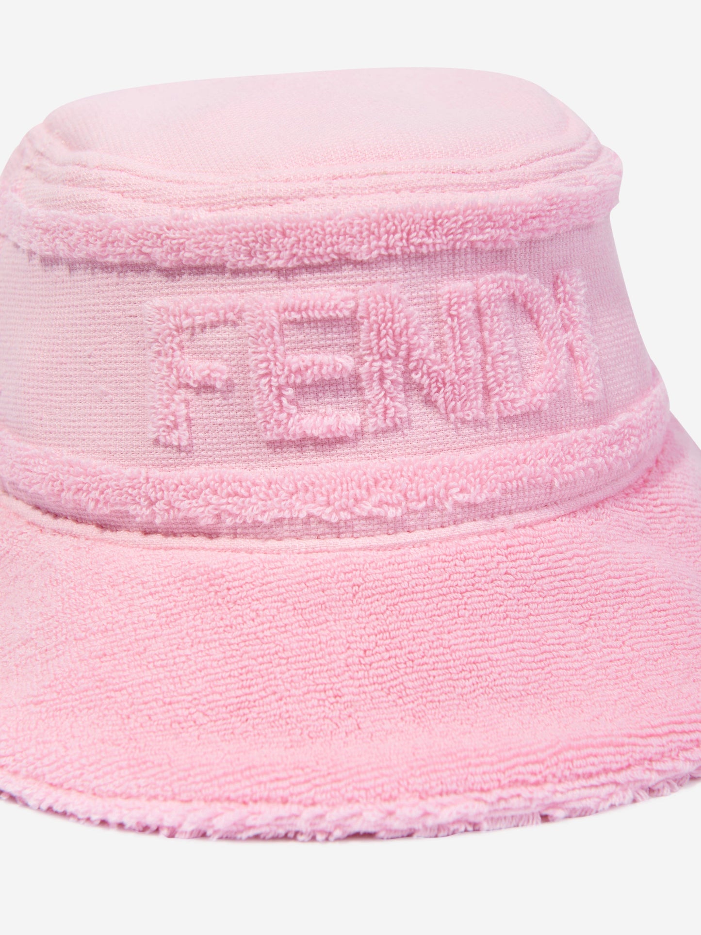 Fendi 女童粉色徽标渔夫帽