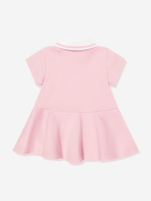 Baby Girls Logo Polo Dress in Pink