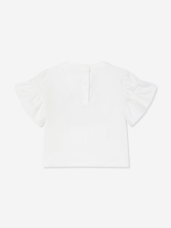 Baby Girls Squirrel T-Shirt in White