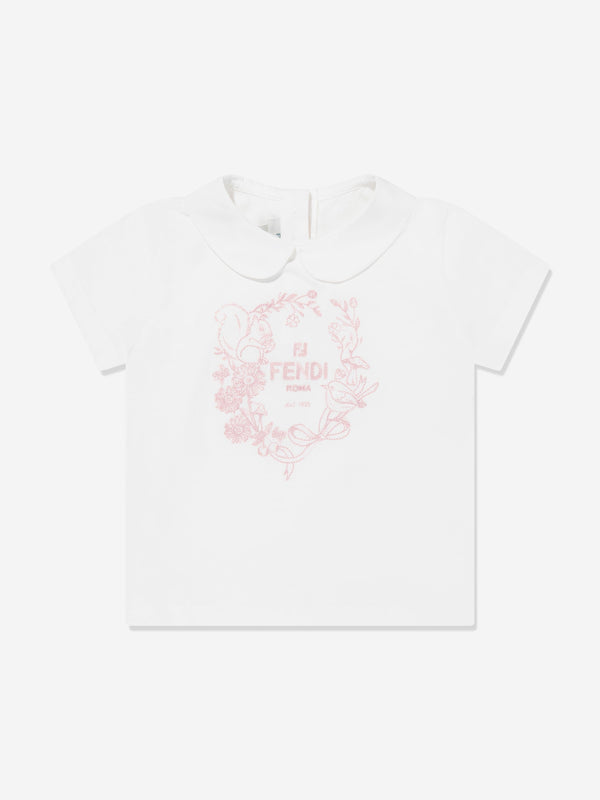Baby Girls Logo T-Shirt in White