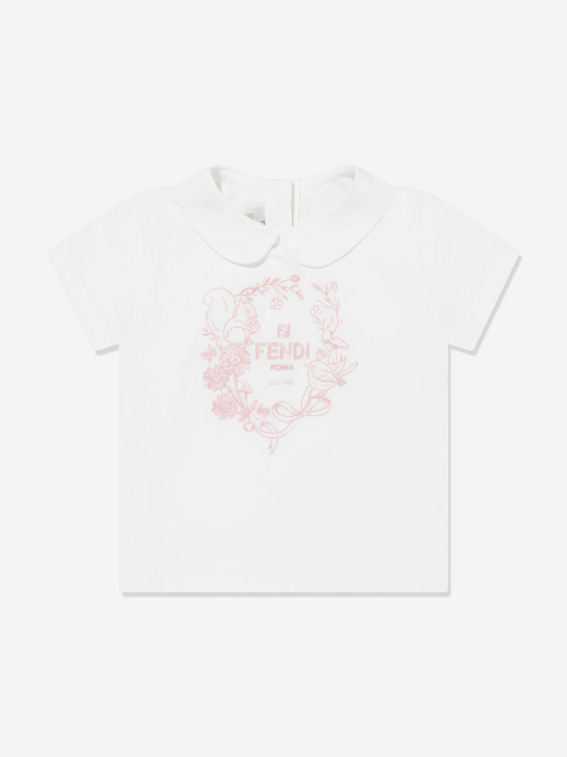 Baby Girls Logo T-Shirt in White