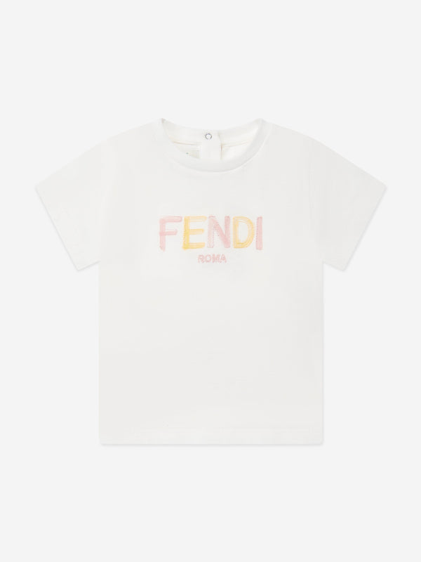 Baby Girls Logo T-Shirt in White