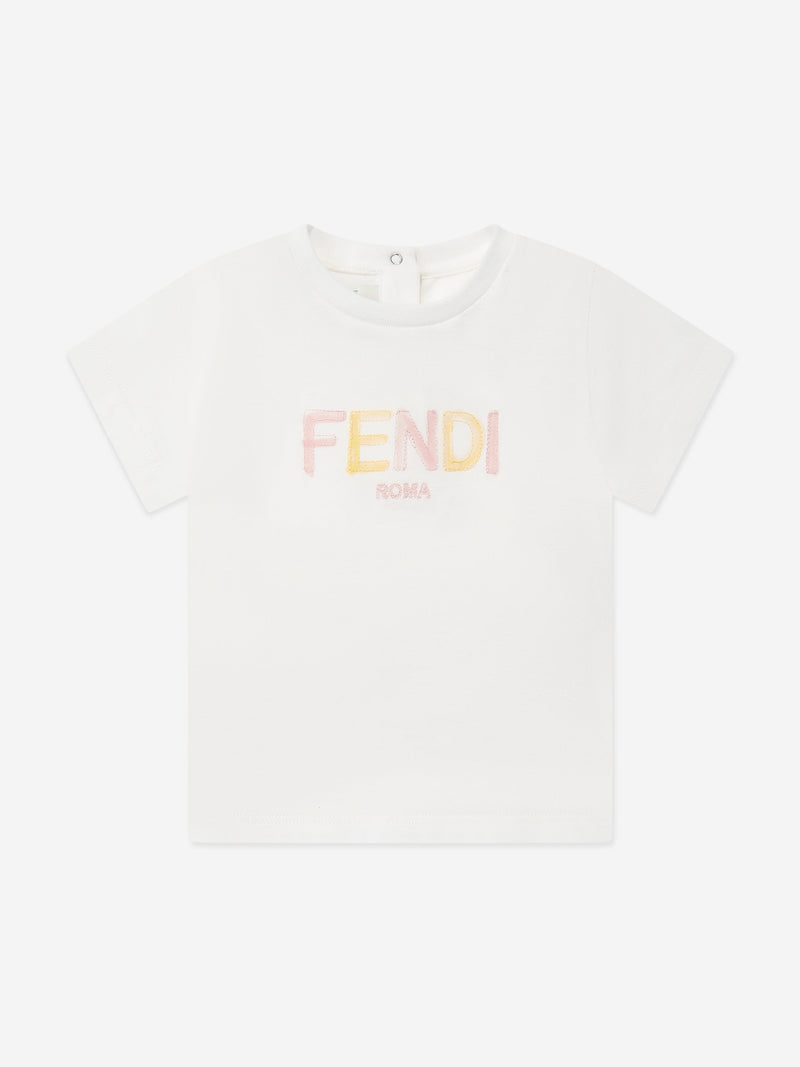 Baby Girls Logo T-Shirt in White