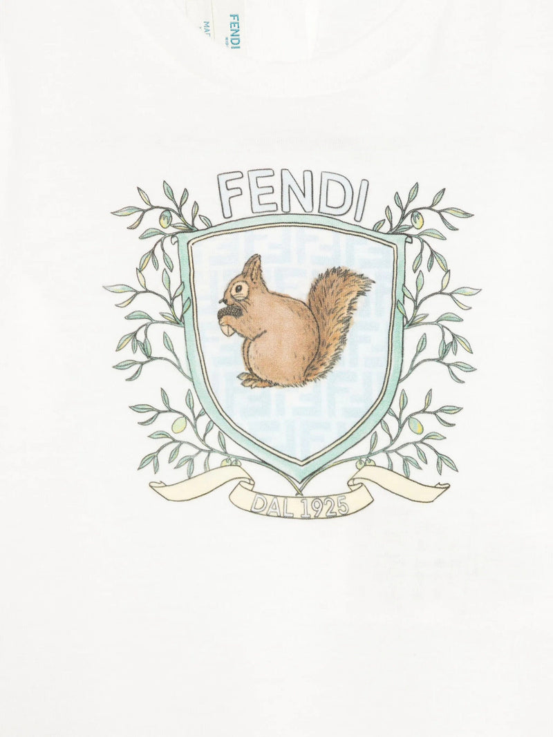 Baby Boys Squirrel T-Shirt in White