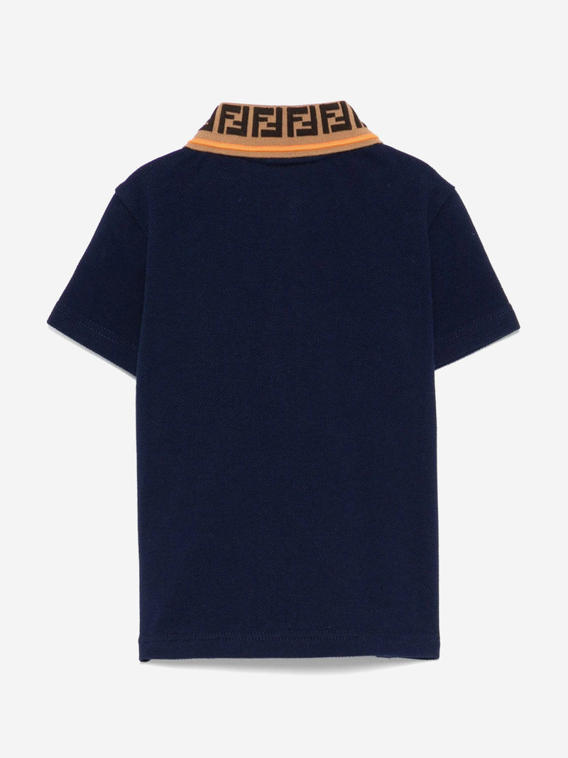 Baby Boys Logo Polo Shirt in Navy