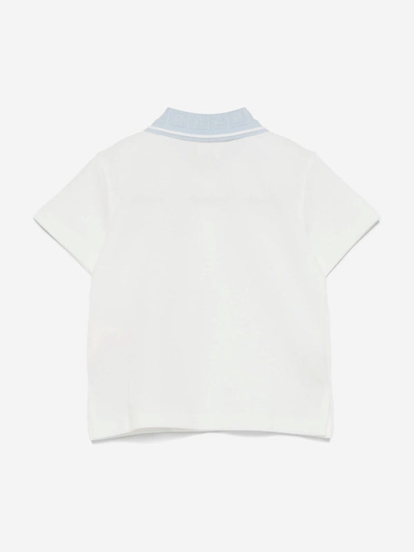 Baby Boys Logo Polo Shirt in White
