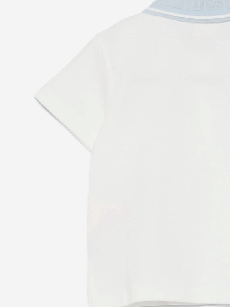 Baby Boys Logo Polo Shirt in White
