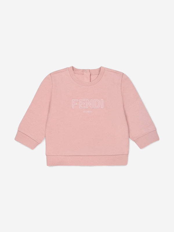 Baby Girls Logo Sweatshirt in Pink