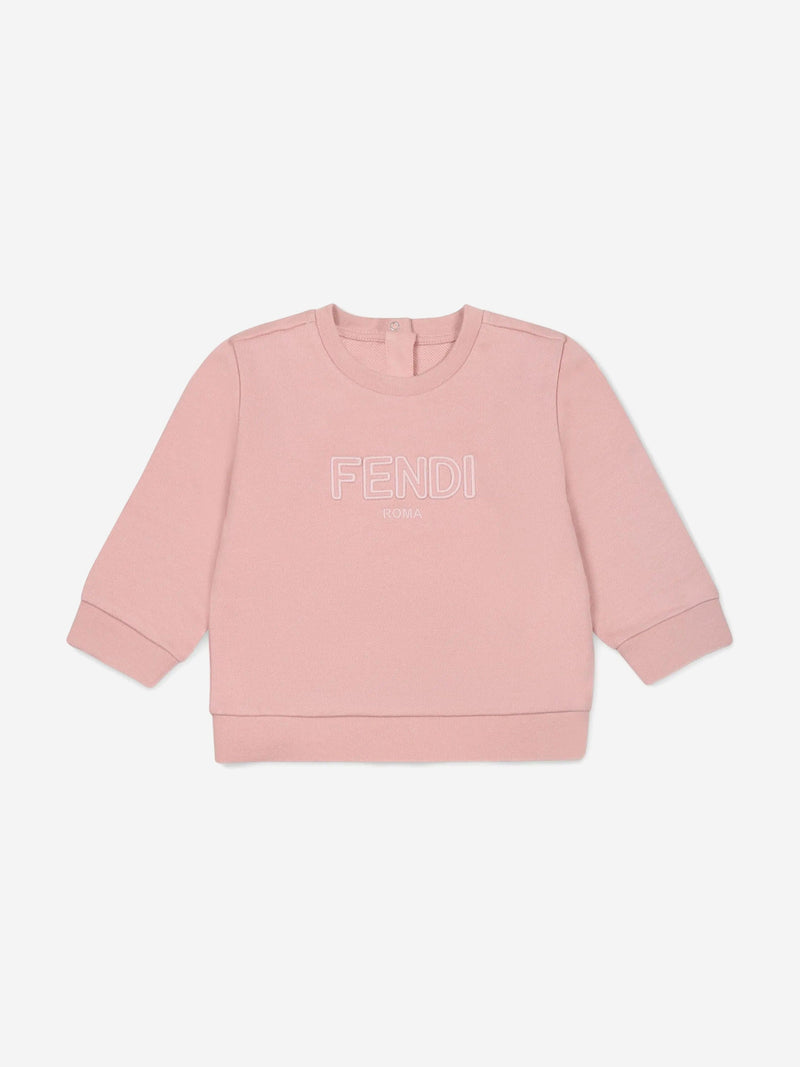 Baby Girls Logo Sweatshirt in Pink