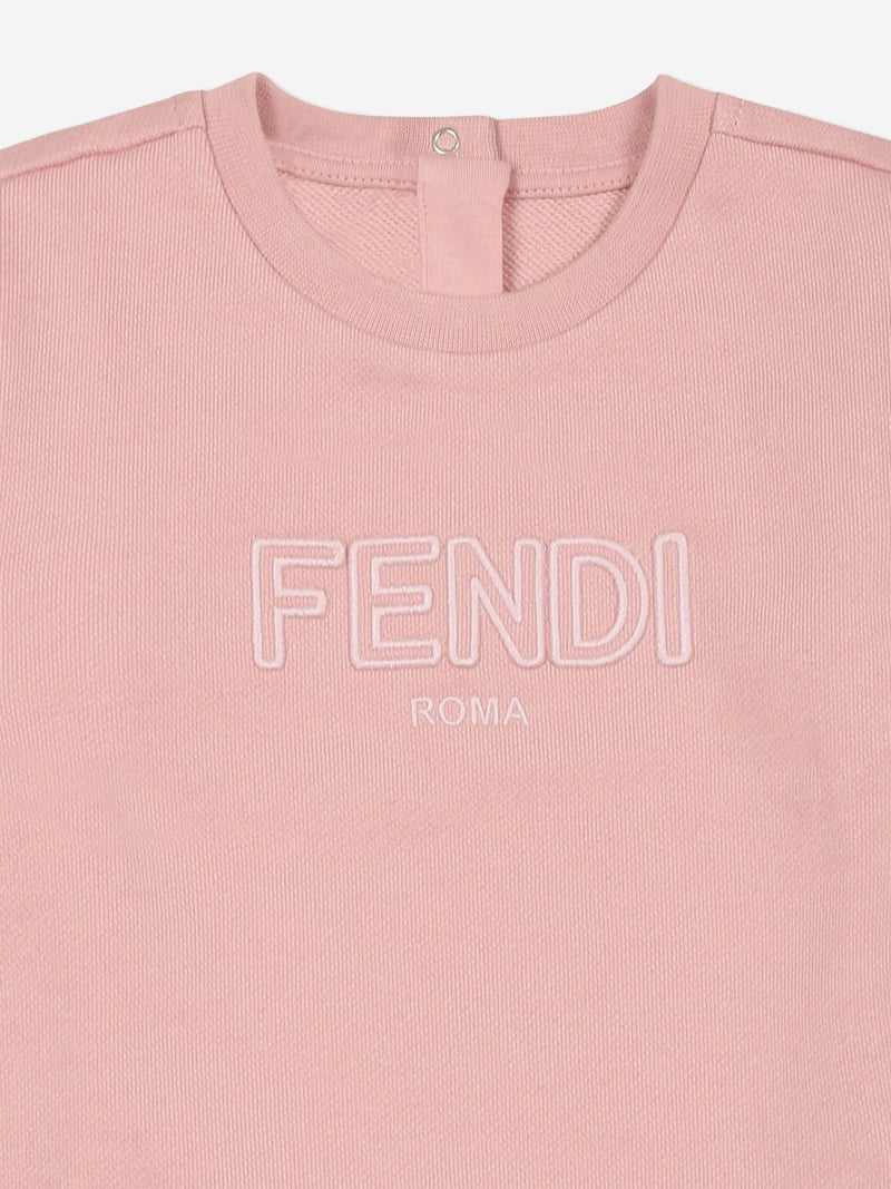 Baby Girls Logo Sweatshirt in Pink