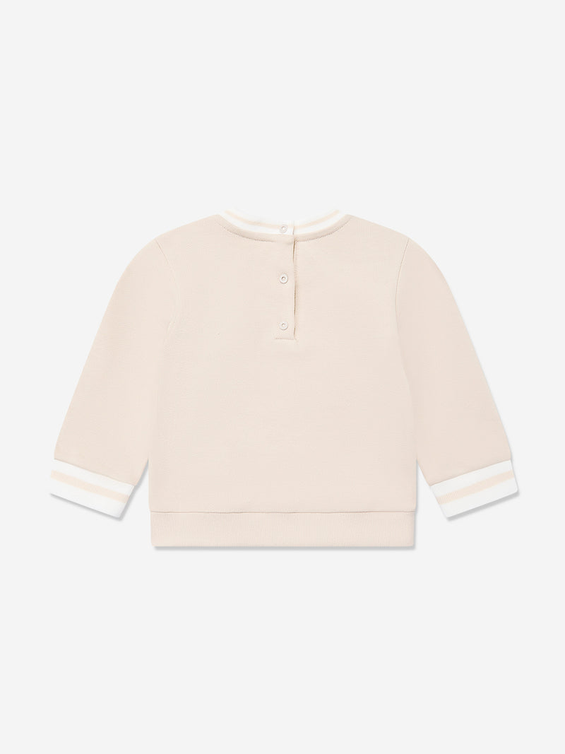Baby Animal Logo Sweatshirt in Beige