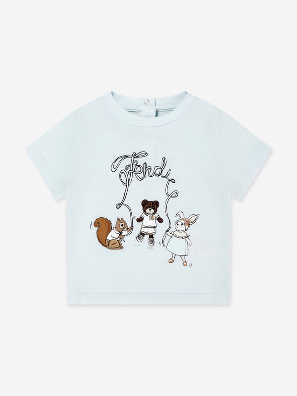 Baby Animal Logo T-Shirt in Blue