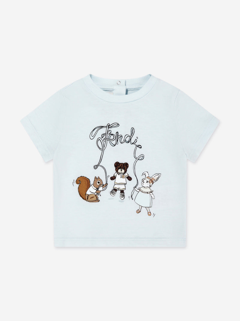 Baby Animal Logo T-Shirt in Blue