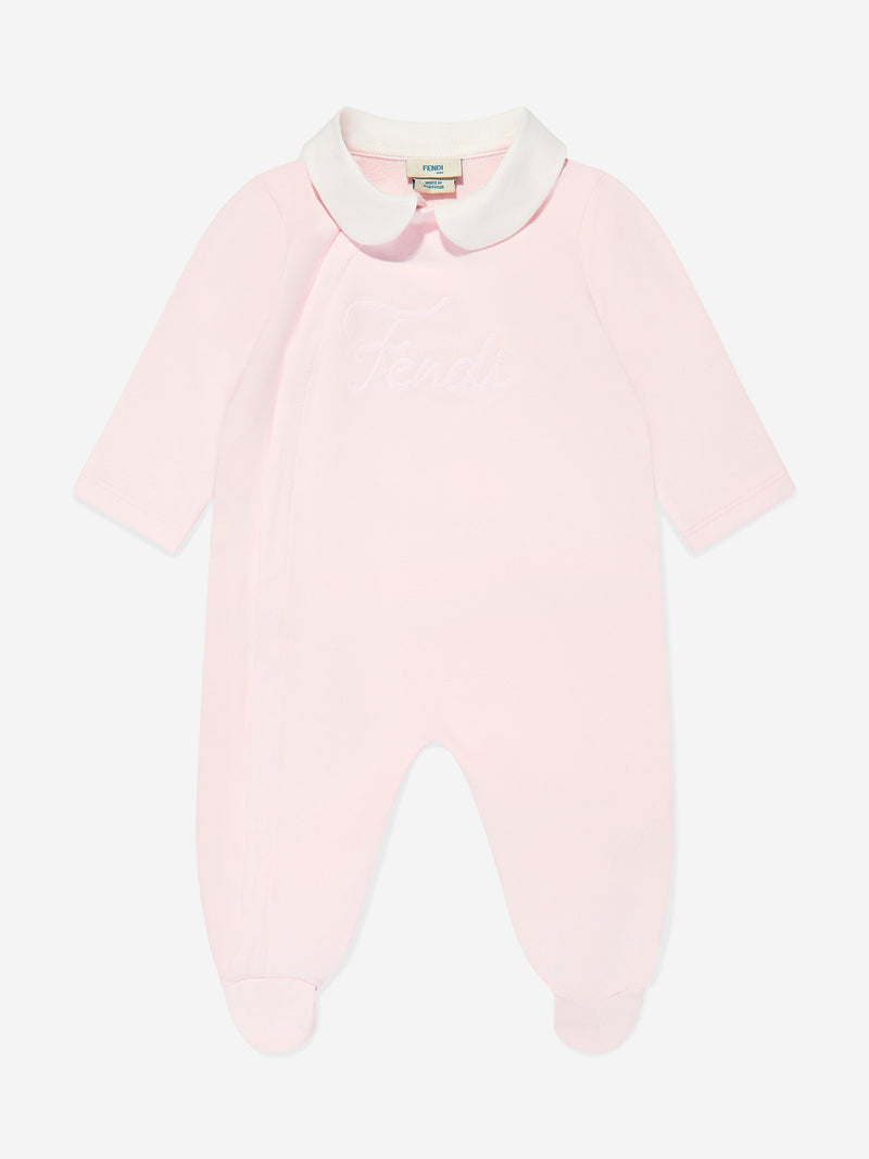 Baby Girls Logo Babygrow Set in Pink