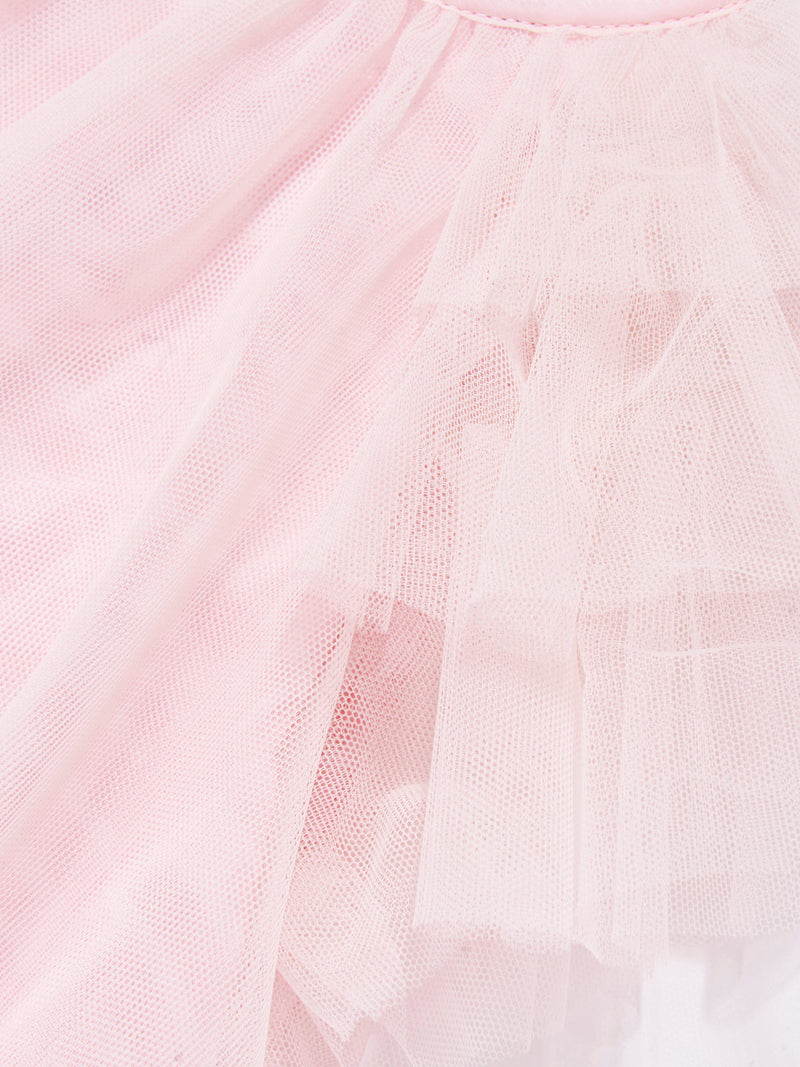 Girls FF Logo Tulle Dress in Pink
