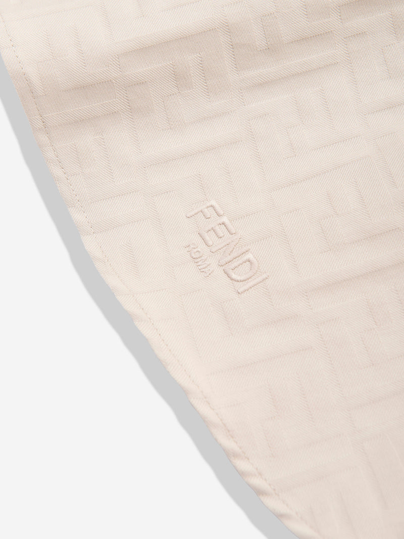 Baby Girls FF Jacquard Logo Dress in Beige