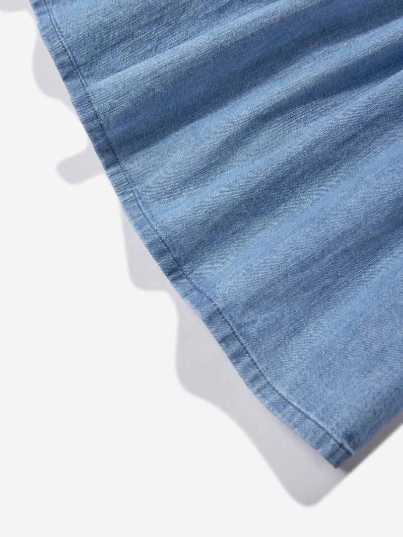 Girls FF Light Denim Dress in Blue