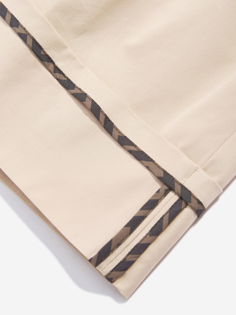 Girls Stretch Gabardine Trousers in Beige