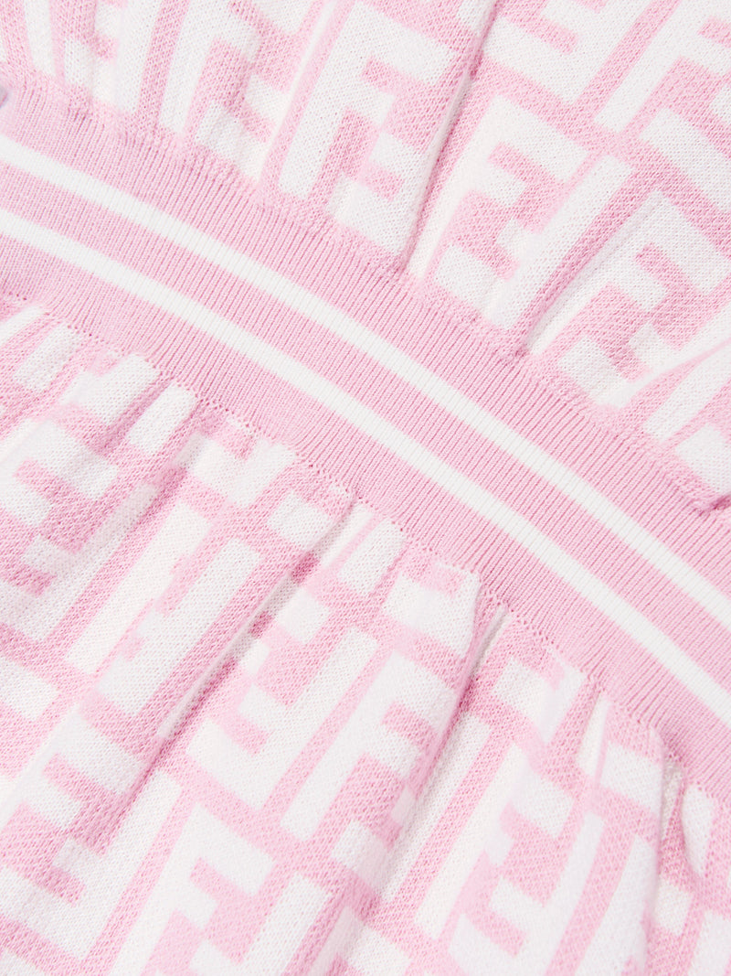 Baby Girls FF Logo Knit Dress in Pink