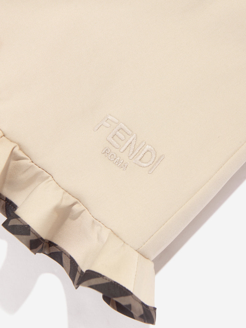 Baby Girls Frilly Playsuit in Beige