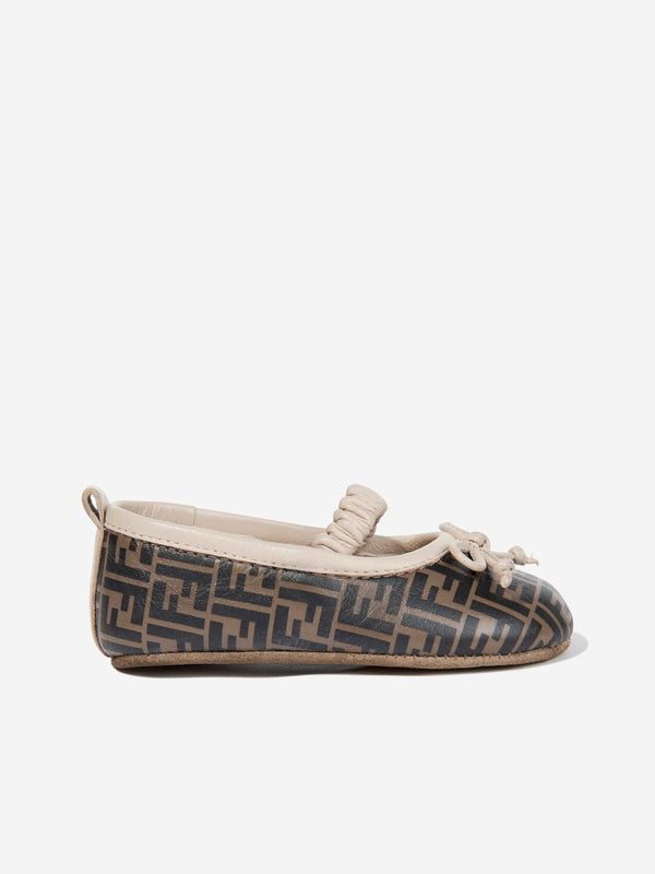 Baby Girls FF Logo Pre-Walkers in Brown
