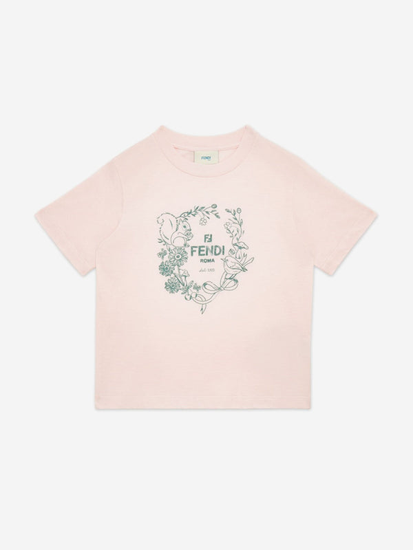 Girls Logo T-Shirt in Pink
