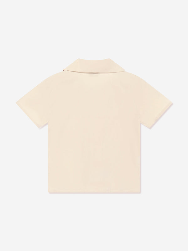 Baby Boys Logo Shirt in Beige