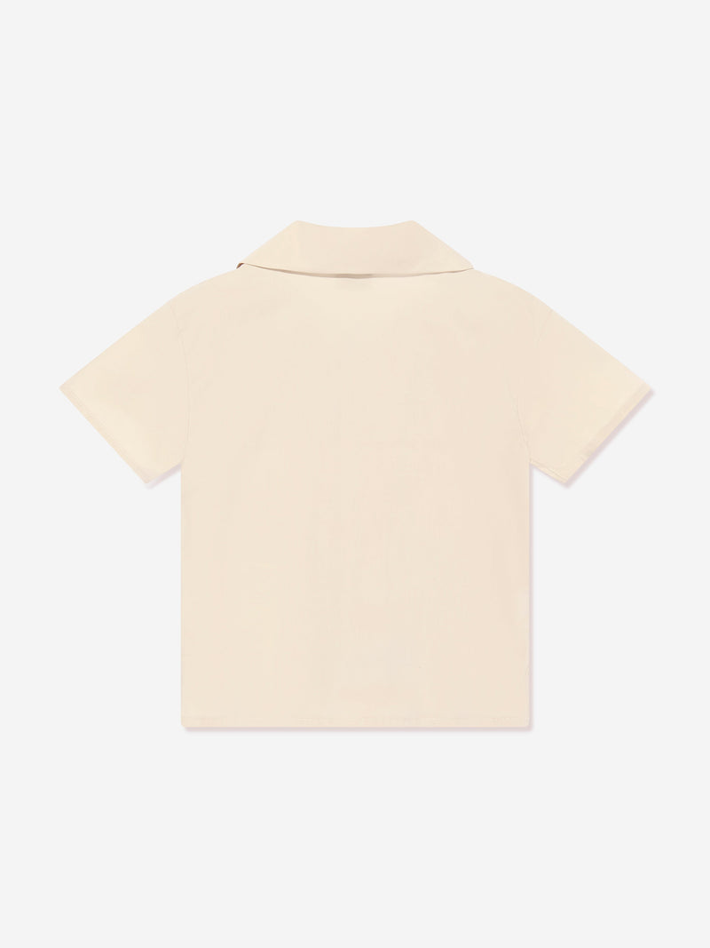 Baby Boys Logo Shirt in Beige