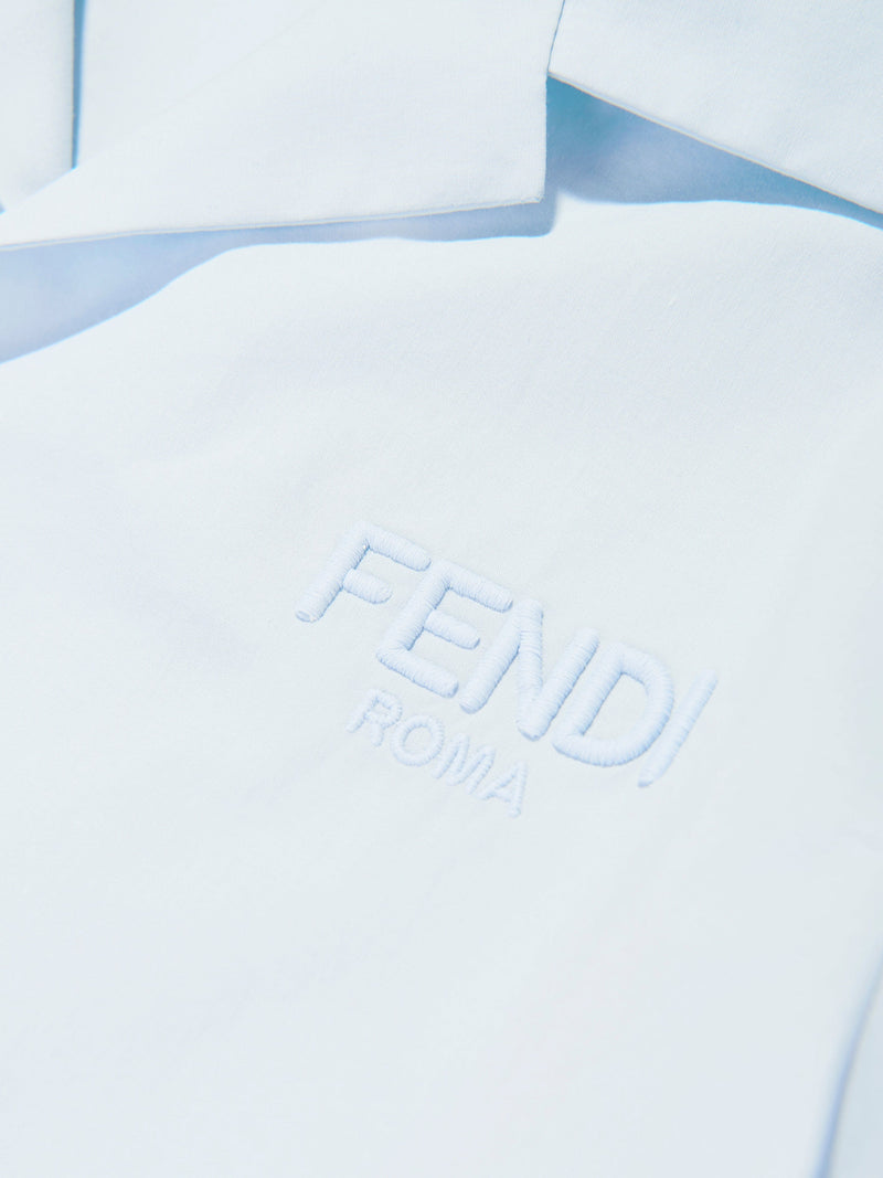 Boys Short Sleeve Logo Shirt in Blue
