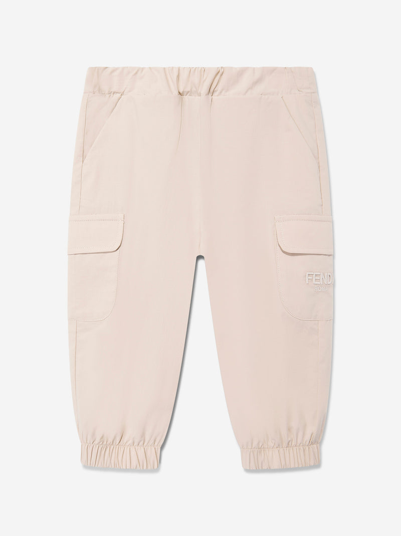 Baby Boys Cargo Trousers in Beige