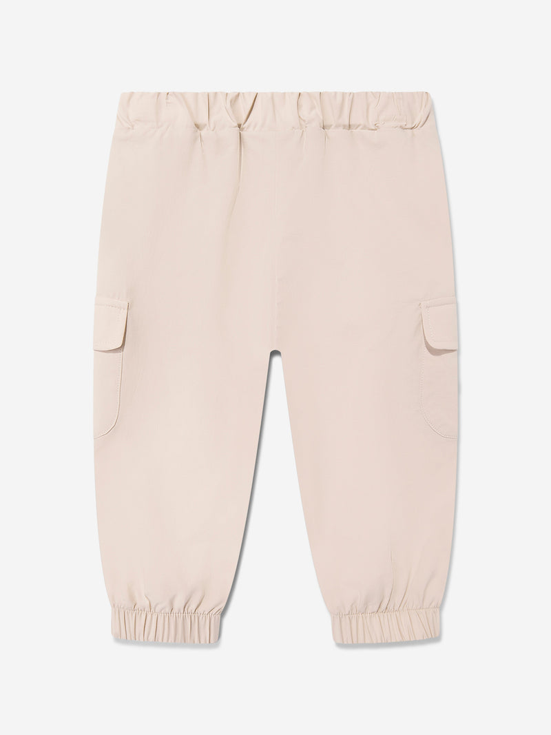 Baby Boys Cargo Trousers in Beige