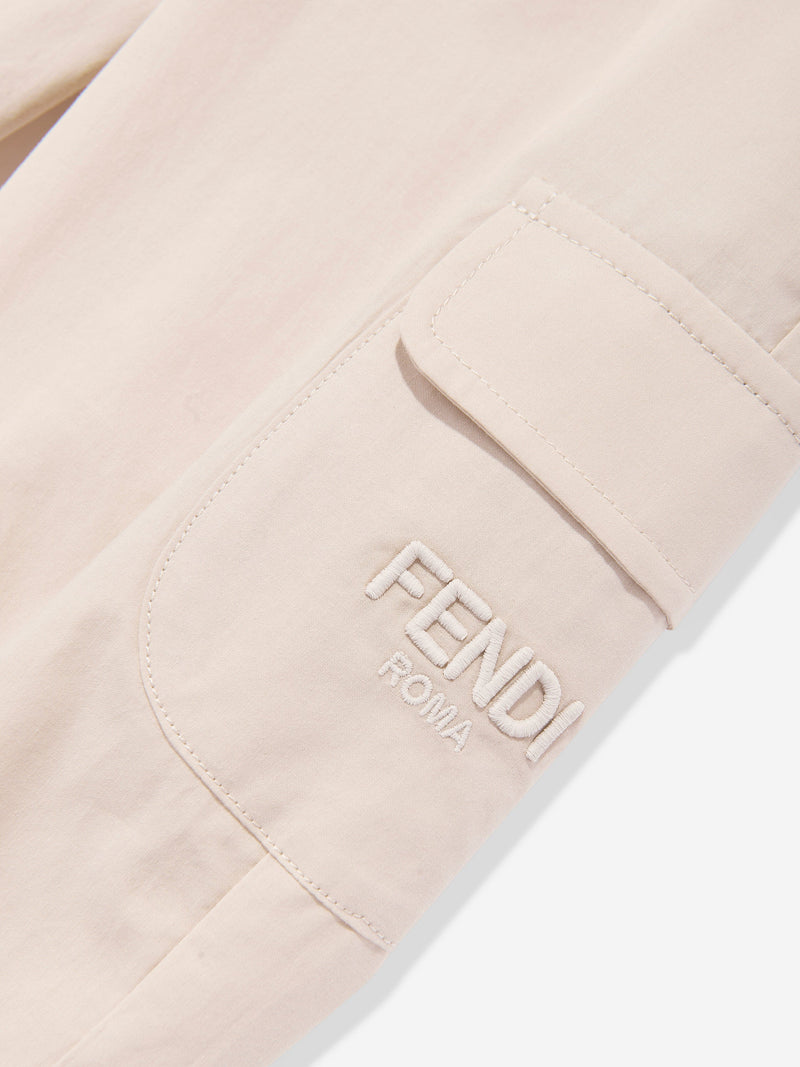 Baby Boys Cargo Trousers in Beige