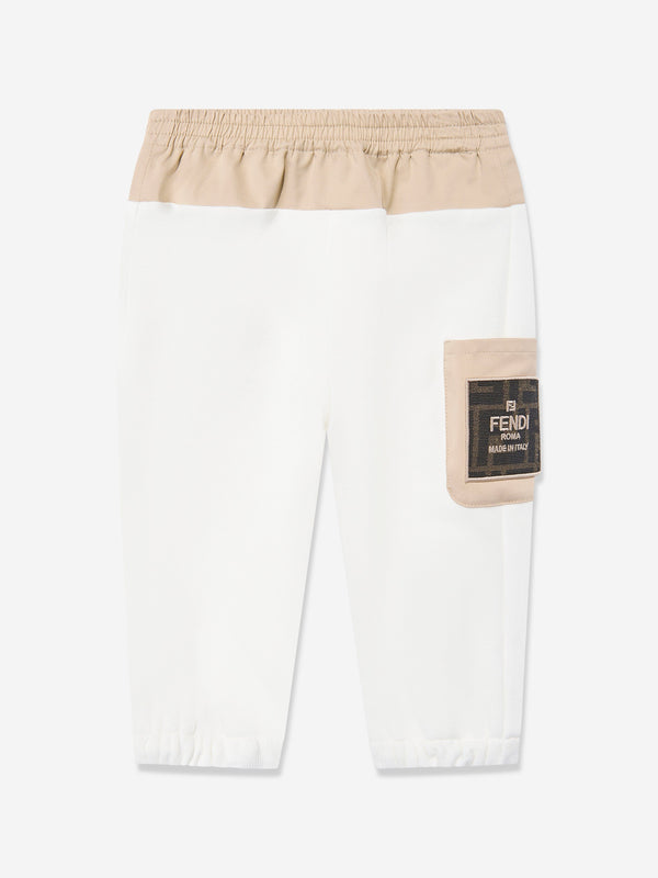 Baby Boys Logo Joggers in White