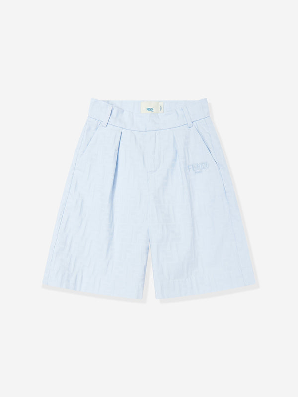 Boys FF Jacquard Shorts in Blue