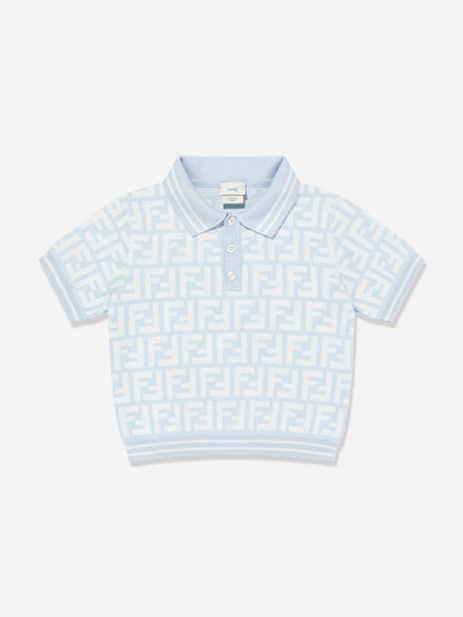 Baby Boys FF Logo Polo Shirt in Blue