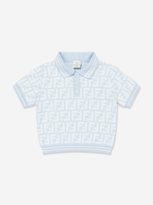 Baby Boys FF Logo Polo Shirt in Blue