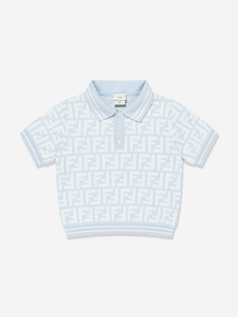 Baby Boys FF Logo Polo Shirt in Blue