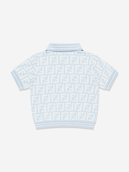 Baby Boys FF Logo Polo Shirt in Blue