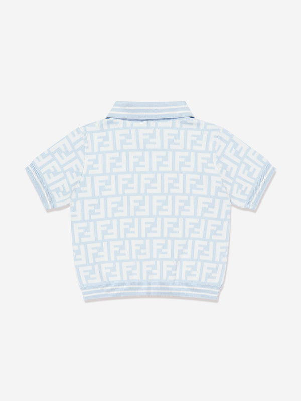Baby Boys FF Logo Polo Shirt in Blue