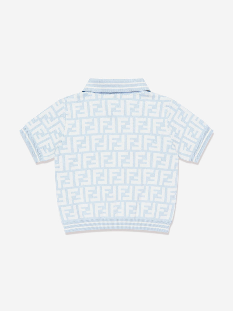 Baby Boys FF Logo Polo Shirt in Blue