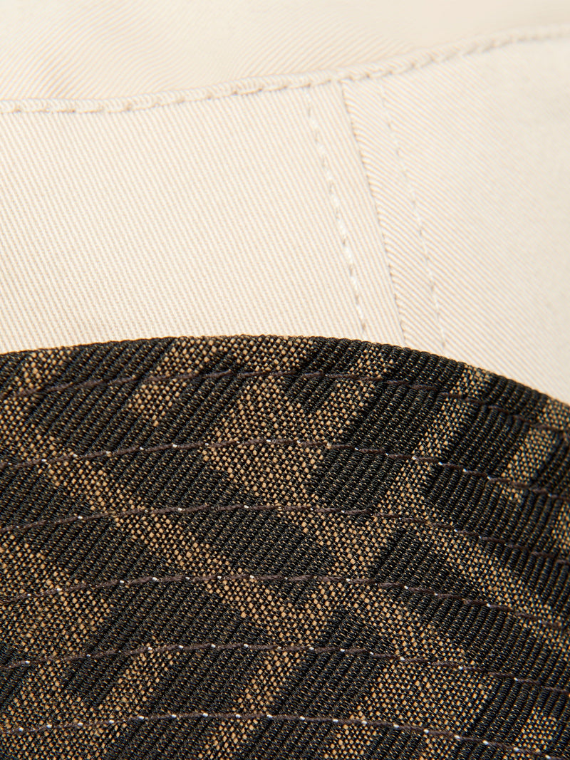 Fendi Boys Cotton Twill Bucket Hat in Beige
