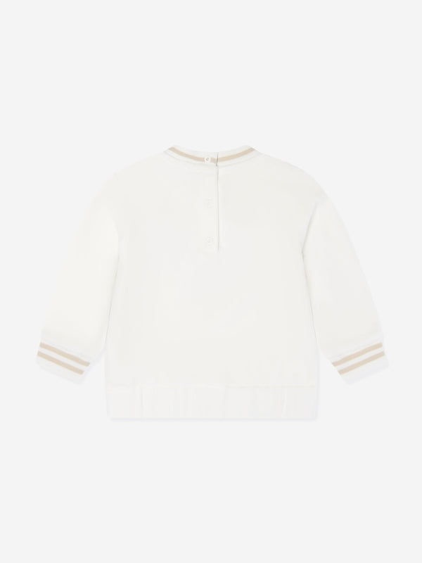 Baby Bear Chenille Sweatshirt in White