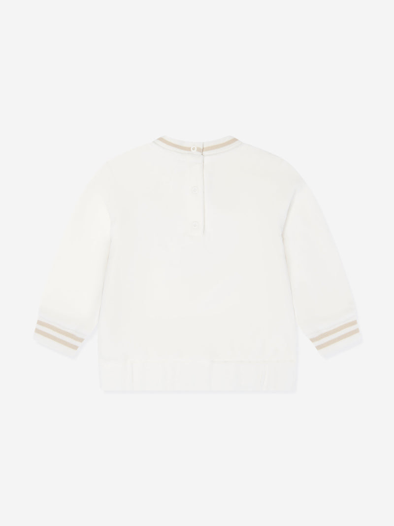 Baby Bear Chenille Sweatshirt in White