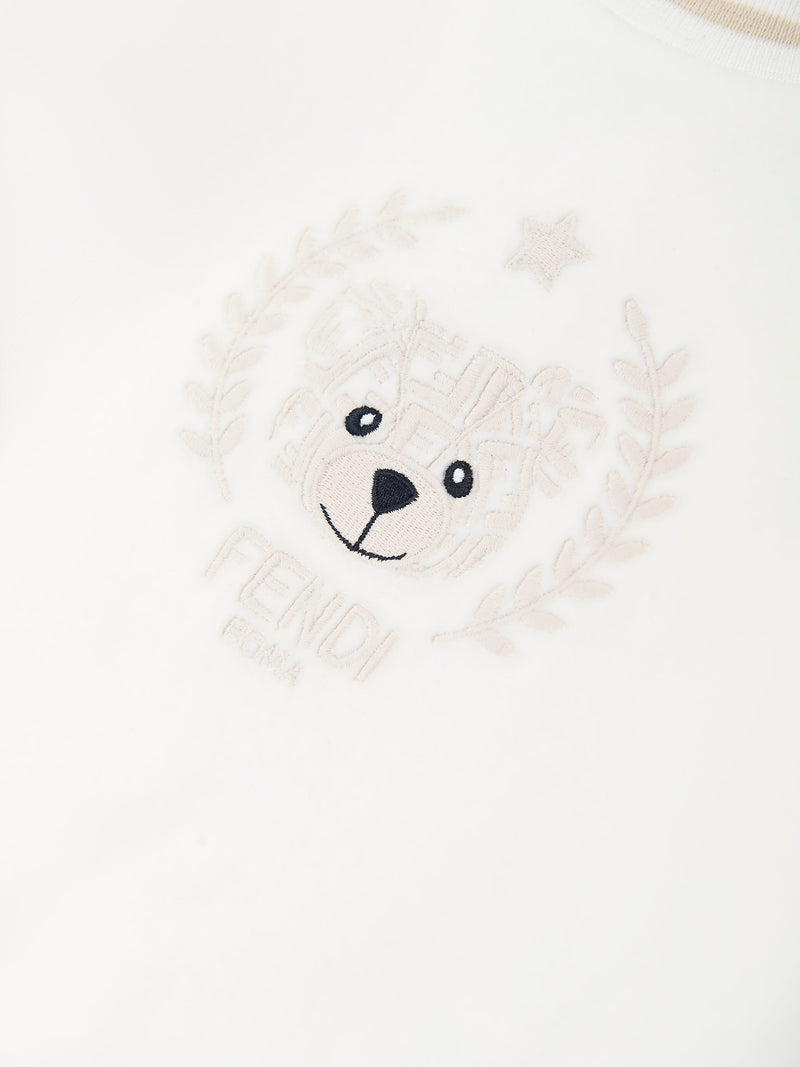 Baby Bear Chenille Sweatshirt in White